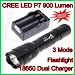 New 3-Mode SSC-P7 900Lumen Flashlight Plus 18650 Dual Charger