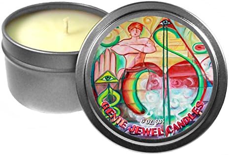Jewelry Inside Genie Jewel Fortune Candle Scented 6 Oz Soy Candle (Bracelet in Candle, Manifestation)