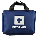 99pcs Supreme First Aid Kit Bag - Inc. Eye Wash, Crepe, Ice Pack, Thermal Blanket - Home, Office, Vehicle, Workplace, Travel, Camping (BLUE)