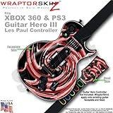 Alecias Swirl 02 Red WraptorSkinz Skin fits XBOX 360 & PS3 Guitar Hero III Les Paul Controller (GUIT