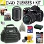 Nikon Digital Camera Nikon D40 6.1MP With 18-55MM for 3.5-5.6G ED II AF-S DX and Nikon 2166 Nikon 55-200MM for 4-5.6 ED IF AF-S DX VR Vibration Reduction Zoom Lens + 4GB Accessory Kit