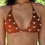 NCAA Texas Longhorns Ladies Burnt Orange Spring Breaker Bikini Top (Small)