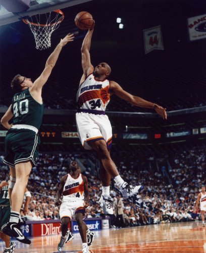 CHARLES BARKLEY PHOENIX SUNS 8X10 SPORTS ACTION PHOTO (L)
