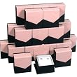 24 Pink & Black Magnetic Lid Earring Jewelry Gift Box Displays