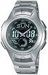 Casio Men's Core AQ160WD-1BV Silver Stainless-Steel Quartz Watch with Digital Dial