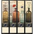 File Art - Design Etiketten - Motiv Bottles - breit