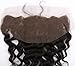 HC hcremyhair Deep Wave Frontal Lace Closure 13x4 Free Part Brazilian Virgin Hair Frontals with Baby Hair Bleached Knots Natural Color 16 Inch