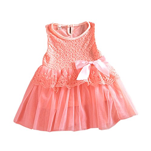Weixinbuy Toddler Girls Sleeveless Bow Flower Tulle Mini Wedding Dress