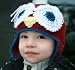 Crochet pattern owl earflap hat includes 4 sizes from newborn to adult (Crochet animal hats)