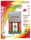 Uniross Easy Charger + 4 x AA Multi Usage Long Life Batteries