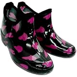 【ガーデニングブーツ/ショートタイプ】大人気!!2010年春夏モデル【ハートLL（24cm）】☆婦人用<strong>レインシューズ</strong>通販☆