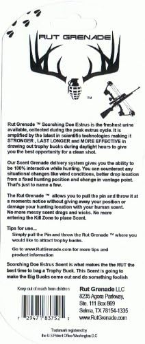 2x 2 fl . oz. Scorching Doe RG-02 Rut Grenade-Scent Grenades