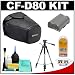 Nikon CF-D80 Semi-Soft Leather Holster Case + EN-EL3e Battery + Tripod + Accessory Kit for D80 & D90 Digital SLR Camera