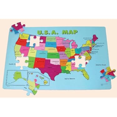 Edushape 54 Piece Usa Floor Map