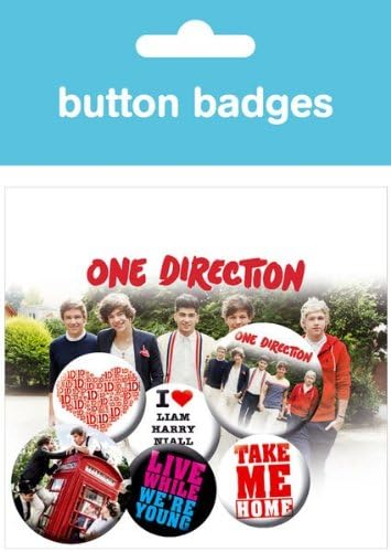 Music Badge Pack featuring One Direction 'Live While We're Young' 10x15cm