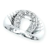 10K White Gold 0.15 ct. Diamond Men's Ring