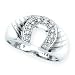 10K White Gold 0.15 ct. Diamond Men's Ring