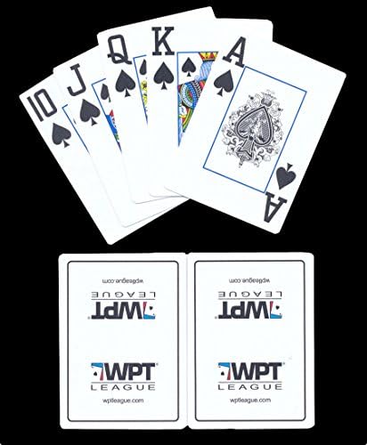 (1) New White WPT League Plastic Playing Cards with Jokers