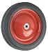 Waxman 4382099N Steel Hub Wheel, Black Tire and Red Rim, 10X175X5/8 BZ rubber wheel