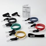 New Premium Quality Saber Bands Exercise Resistance Bands Tubes with Door Anchor and Exercise Chart.