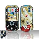 Yellow with Gold Red Flower Rubber Texture Samsung Intensity 2 II U460 Snap ....
