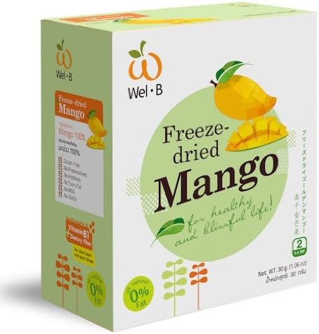 Wel B Freeze-Dried Mango Crispy 30g Pack of 2 l