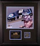 Rusty Wallace Framed 8x10 Photograph with Piece of Daytona Track