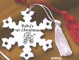 Metal Snowflake Baby's First Christmas 2012 Ornament