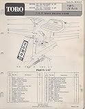 1972 TORO 7 H.P. REAR ENGINE RIDER LAWNMOWER PARTS MANUAL