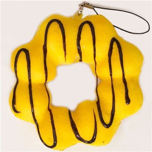 Imagen 1 de Colgante blando Squishy gran donut amarillo salsa forma flor