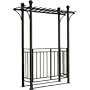 DC America PGAR508-MBR Toscana Gate Arbor with Pergola Style Top, Bronze