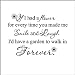 IF I HAD A FLOWER.....WALL SAYINGS WORDS QUOTES LETTERING DECALS, DARK YELLOW