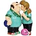 Westland Giftware Mwah Magnetic Bowlers Salt and Pepper Shaker Set, 4-Inch