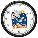 Angel with Shooting Star - Cherub, Angel or Cupid Theme Wall Clock by WatchBuddy Timepieces (Slate Blue Frame)