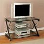 Sandy Black X-Shaped TV Stand