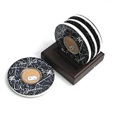 MLB 2008 Game Used Dirt In Ny Yankee Logo Set Of 4 Coasters Bronx Map