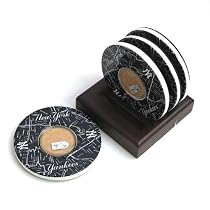 MLB 2008 Game Used Dirt In Ny Yankee Logo Set Of 4 Coasters Bronx Map
