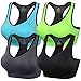 Lataly Womens Racerback Sports Bras Seamless High Impact Support Workout Yoga Bra,4Pack,XL
