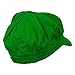 Circle Mario and Luigi Embroidered Cotton Newsboy Cap - Lime