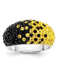 Sterling Silver Swarovski Elements Iowa City Spirit Ring