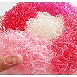 500pcs Small Mixed Pinks Rubber Bands for Dog Grooming Top Knots, Bows, Braids and Dreadlocks