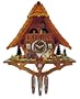 River City Clocks MD486-17 One Day Musical Cuckoo Clock Cottage with Dancers, Man Sawing Wood, And Waterwheel, 17-Inch Tall