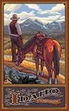 Northwest Art Mall 11 x 17 Poster Idaho Cowboy and Valley by Paul A. Lanquist