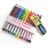 Pilot Frixion Colors Erasable Marker - 12 Color set /Value set Which Attached the Eraser Only for Friction