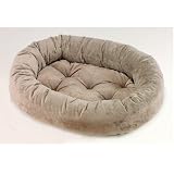 Bowsers Microvelvet Donut Dog Bed (Granite, Large (42in x 32in))
