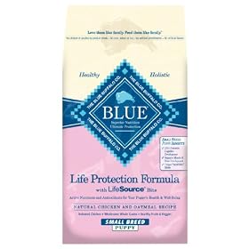 Blue Buffalo Dry Dog Food for Small Breed Puppies, Chicken and Oatmeal Recipe, 6-Pound Bag