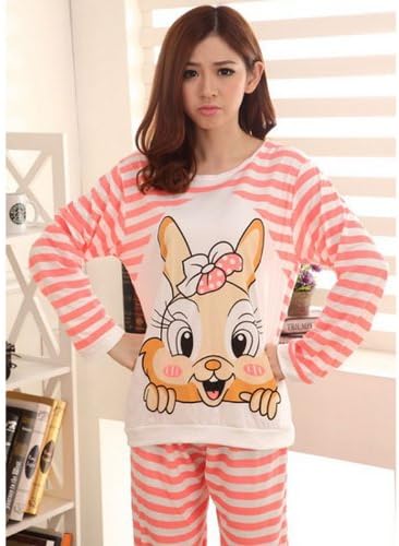 Women's cotton pajamas long sleeve sleepwear sets Style 3