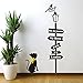 SOWRNA Animal Series Cat Looking At the Street Lamp Removable Vinyl Wall Art Decals, 33 X 19-Inch, Black & Yellow