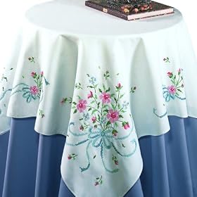 Bucilla 63342 Stamped Cross Stitch Kit Table Topper Bridal Bouquet