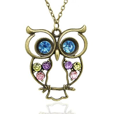 Cheap Girls Jewelry Vintage blue eyes owl charm long necklace cute pendant retro jewelry For Sale Cheap Girls Jewelry Vintage blue eyes owl charm long necklace cute pendant retro jewelry For Sale